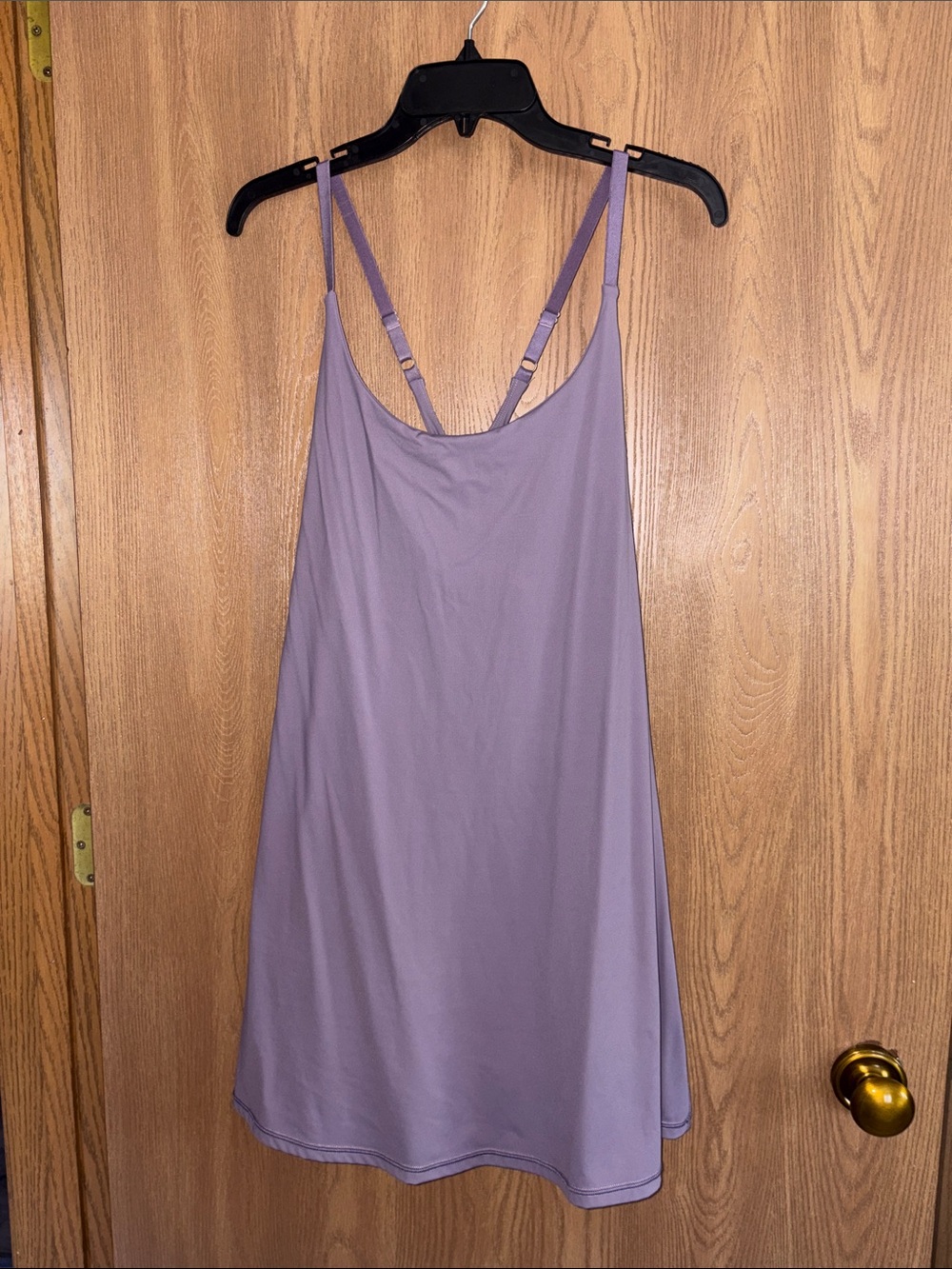 Lilac Midi Slip Dress with Adjustable Straps